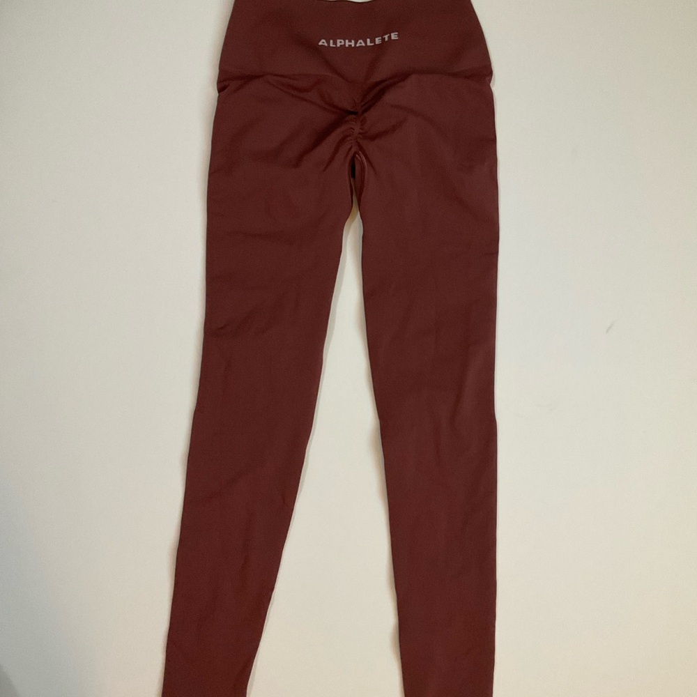 Alphalete Burgundy High-Waisted Leggings